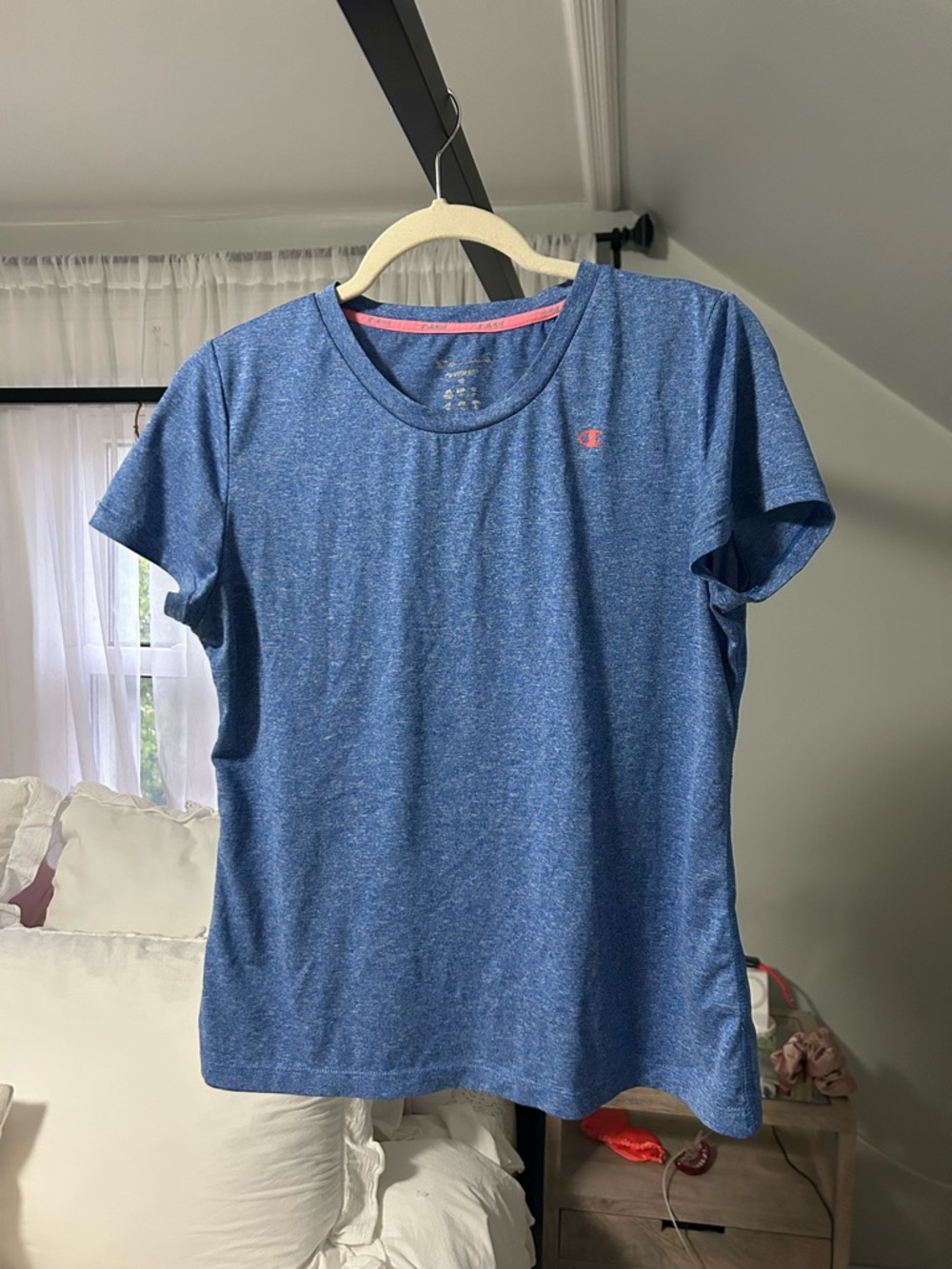 Champion Women's Heather Blue Short Sleeve Performance Tee